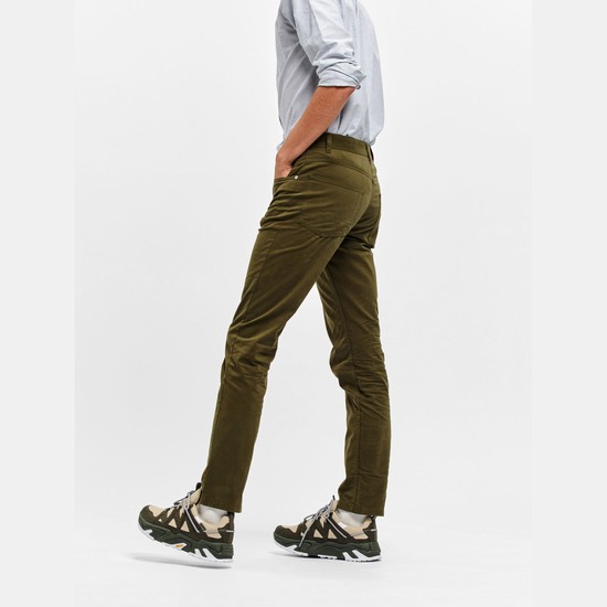 Aigle 5-pocket Straight-leg Pants Men Olive ZA-67938